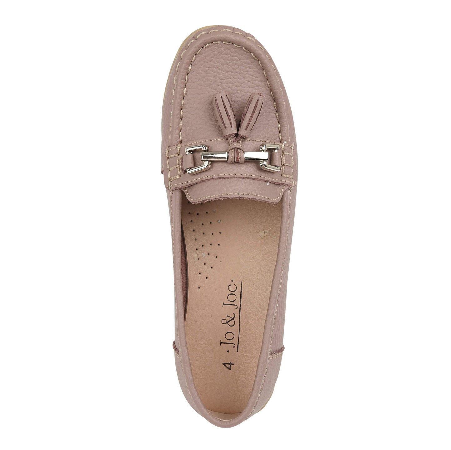 Nautical Ladies Leather Loafer - Dusky Rose