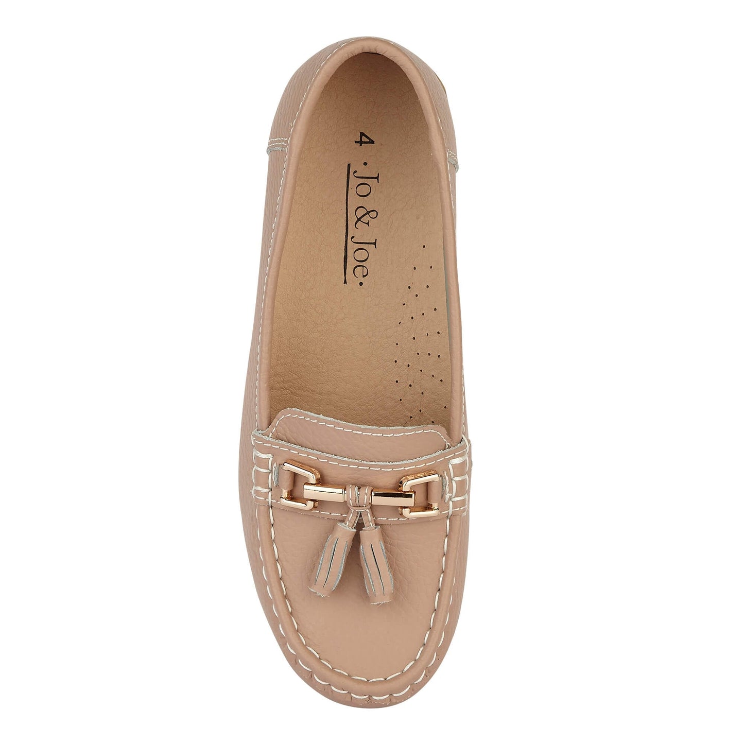 Nautical Ladies Leather Loafer - Mocha